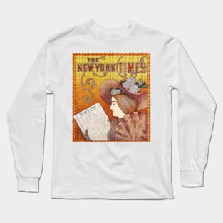 THE NEW YORK TIMES Vintage American Magazine Advertisement Art Long Sleeve T-Shirt